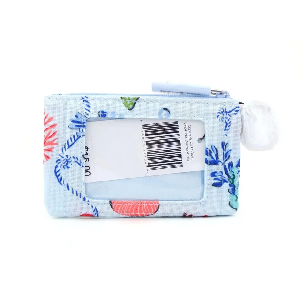Vera Bradley Anchors Aweigh Lighten Up Zip Id Case NWT - Picture 2 of 2